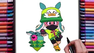 How to Draw Cuttlefish Jacky From Brawl Stars | New Jacky Skin |  Step By Step Drawing Tutorial