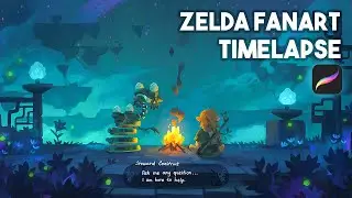 Great Sky Island - Zelda TOTK Fanart - Procreate Timelapse