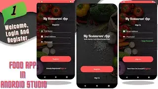 Welcome Screen In Android Studio | Splash Screen | Food App In Android Studio