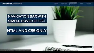 Simple Navigation/Menu bar with only HTML & CSS