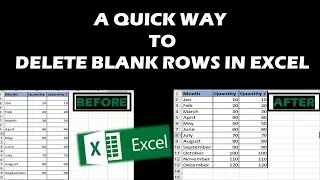 A quick way to delete blank rows in Excel