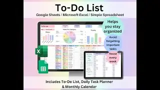 Tutorial for the To-do List Spreadsheet Template for Google Sheets and Excel