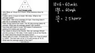 GCSE Maths - SDT - Speed, Distance, Time (Compound Measures Foundation 1 - 9)