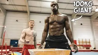 7ft BEAST tries GYMNASTICS!? {Can he Backflip?}