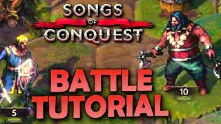 🏹Songs of Conquest Basics Battle Tutorial - Unit stats, terrain advantage and spells