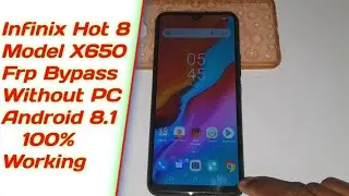 infinix Hot 8 Frp Bypass Without PC 100% Working Method 👍👍