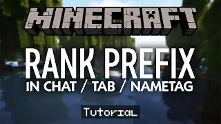 Get Rank Prefixes In Minecraft Chat, Tablist & Nametag (Tutorial)