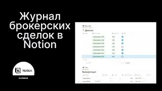 Как работает журнал брокерских сделок в Notion