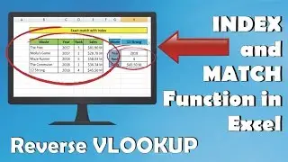 How to use the INDEX and MATCH function in Microsoft Excel | Part -  2 |