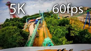 Shock Wave front seat on-ride 5K POV @60fps Six Flags Over Texas