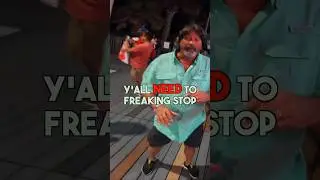 GUY GETS MAD AT BIKE RIDEOUT IN MYRTLE BEACH #bikelife #wheelie #rideout