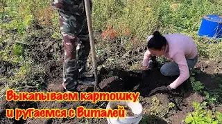 ПРИЕХАЛИ НА ДАЧУ КОПАТЬ КАРТОШКУ/ВЫКАПЫВАЕМ КАРТОШКУ И РУГАЕМСЯ С ВИТАЛЕЙ/ВЫКОПАЛИ КАРТОШКУ И РЕШИЛИ