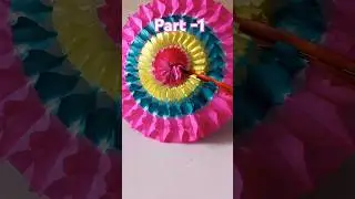 DIY paper craft 🩷💙💚💖♥️🩷🤍🧡♥️💛💚 Hand fan make