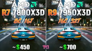 Ryzen 7 7800X3D vs Ryzen 9 7950X3D - Test in 10 Games