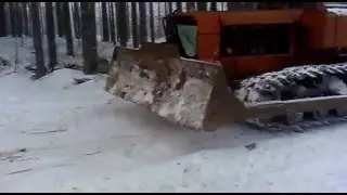 дт-75 в лесу
