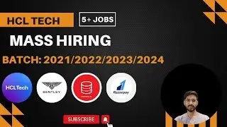 HCL Tech Hiring 2024 2023 2022 2021 Batch | HCL Tech Off Campus Drive 2024 2023 2022 2021 Batch