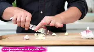 Jamie Oliver talks you through preparing garlic