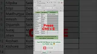 Fast fill Full names in one column 😎