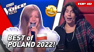 BEST BLIND AUDITIONS of The Voice Kids POLAND 2022! 🇵🇱 | Top 10