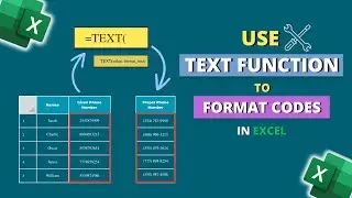 How to Use TEXT Function to Format Codes in Excel