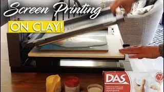 SCREEN printing on Air Dry Clay with LASERS : xTool Screen Printer P2