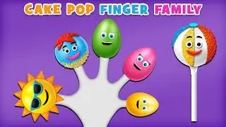 Fun Cake Pop Finger Family with Surprise Eggs