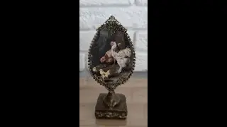 Декор пасхального яйца фацетным лаком. DIY. Easter egg decor.