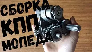 Как собрать коробку передач на мопеде Альфа, Дельта...
