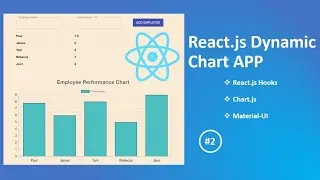 React.js - (#2) Create / Build Dynamic Chart / Bar Chart Using Chart.js & Material UI Step by Step