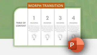 Morph transition, PowerPoint tutorials.New PowerPoint presentation design idea.
