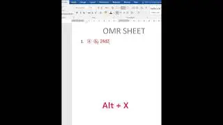 Very Easy way to create OMR Sheet in #msword #word #shorts