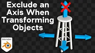 Exclude an Axis When Transforming Objects (Blender Tip)