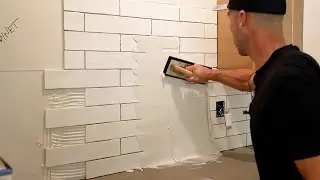 How to Grout Irregular Subway Tile Backsplash