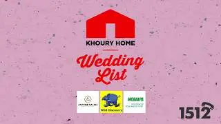 Khoury Home Wedding List 2017