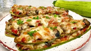 So koche ich jeden Tag Zucchini! Ein einfaches und köstliches Rezept mit Gemüse!