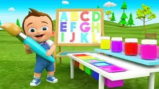 Learning Alphabets with Painting Colors Toy | Alphabets For Kids 3D Edu Videos | ABC Songs Toddlers