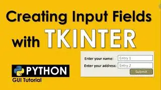 CREATING INPUT FIELD WITH TKINTER |  ENTRY WIDGET OPTIONS AND METHODS | PYTHON TUTORIAL