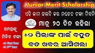 How To apply Plus Two Junior merit Scholarship | Junior Scholarship Last Date | Full Details Discuss