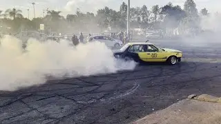 Sensei Kutja - Yellow E30 BMW Spinning in Poort