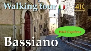 Bassiano (Lazio), Italy【Walking Tour】With Captions - 4K