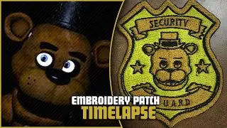 Freddy Security Guard Badge from FNAF | TimeLapse | Embroidery Design