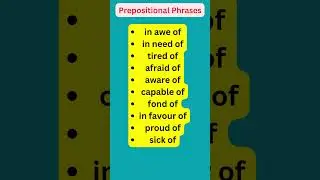 Prepositional Phrases with 