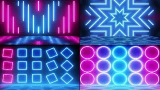 4K Abstract Neon Light VJ Motion Background (PACK 2) || 4K VJ Loops || Free Video Background