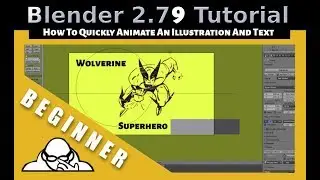 How To Animate An Illustration And Text Intro In Blender 2.79