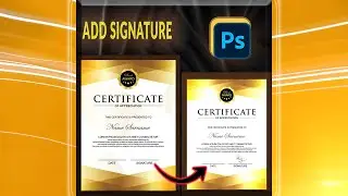 How to add signature for any documents in photoshop | *EXCLUSIVE* | #short #shorts