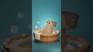 Stylized 3D model of a capybara🐾#capybara #capybaras #blendercommunity #blender #3dartist