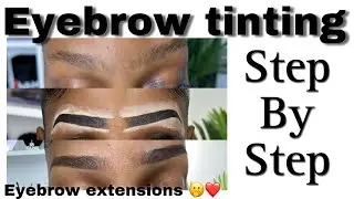 How to tint your eyebrows at home | eyebrows that last up to 2weeks 🫢| eyebrows extensions