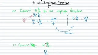 Converting Mixed Numbers and Improper Fractions