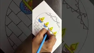 Diwali top Status | Happy Diwali Status |Diwali Short | How to Draw Diwali Diya Drawing Status Short