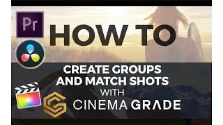 How to create groups  and match shots with Cinema Grade | Grade like a pro Holywood colorist